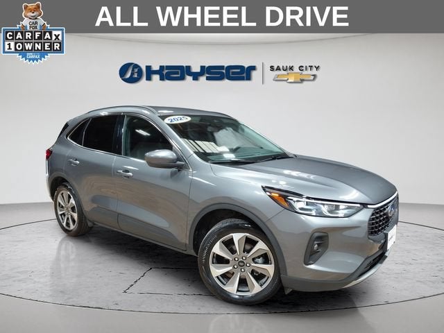 2025 Ford Escape Platinum in Gray — front three-quarter view