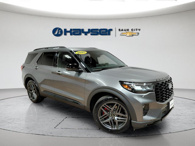 2026 Ford Explorer ST in Grey — front three-quarter view