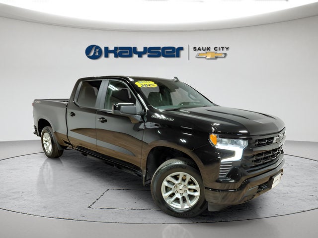 2025 Chevrolet Silverado 1500 RST in Black — front three-quarter view