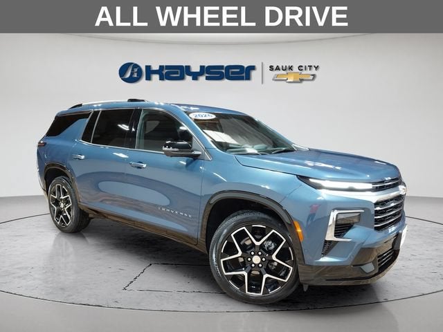 2026 Chevrolet Traverse High Country in Lakeshore Blue Metallic — front three-quarter view