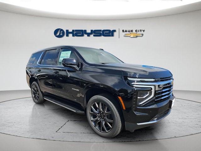 2026 Chevrolet Tahoe LT in Black — front three-quarter view