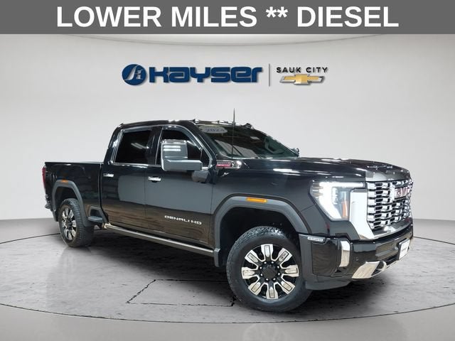 2024 GMC Sierra 2500 HD Denali in Onyx Black — front three-quarter view