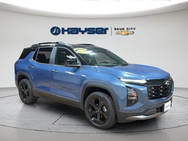 2026 Chevrolet Equinox LT in Lakeshore Blue Metallic — front three-quarter view