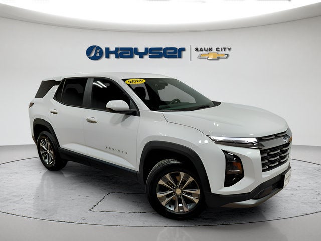2026 Chevrolet Equinox LT in Summit White — front three-quarter view
