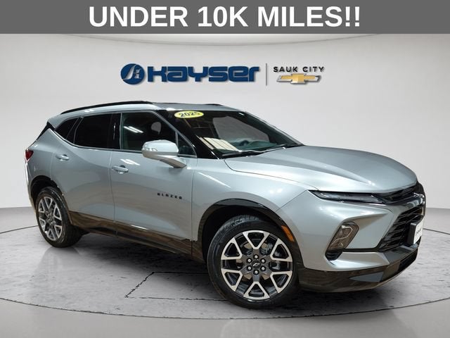 2025 Chevrolet Blazer RS in Sterling Gray Metallic — front three-quarter view