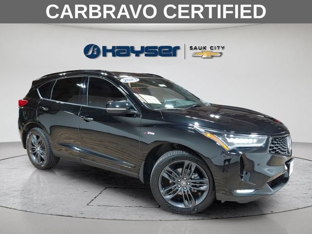 2023 Acura RDX w/A-Spec Package in Black — front three-quarter view