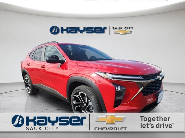 2026 Chevrolet Trax 2RS in Apex Red — front three-quarter view